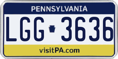 PA license plate LGG3636