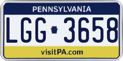 PA license plate LGG3658