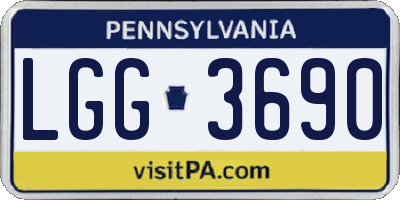 PA license plate LGG3690