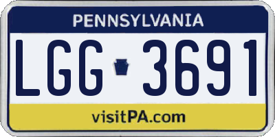 PA license plate LGG3691