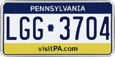 PA license plate LGG3704