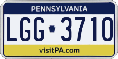 PA license plate LGG3710