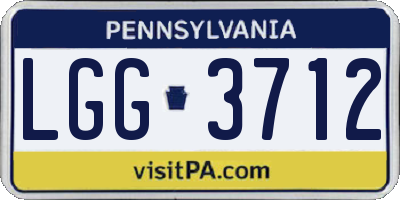 PA license plate LGG3712
