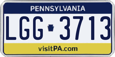 PA license plate LGG3713