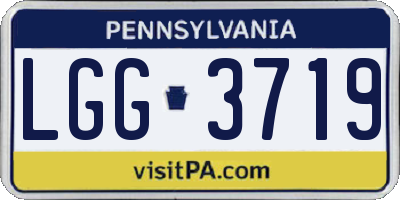 PA license plate LGG3719