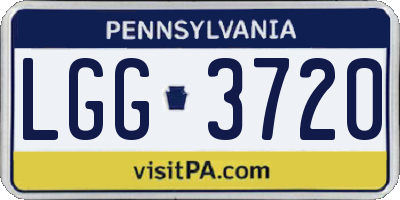 PA license plate LGG3720
