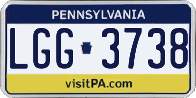 PA license plate LGG3738
