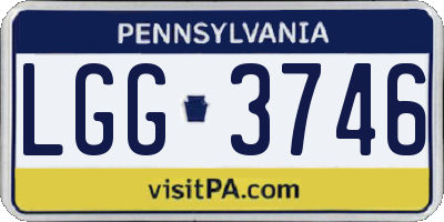 PA license plate LGG3746