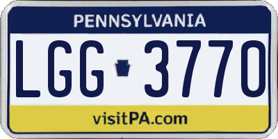 PA license plate LGG3770