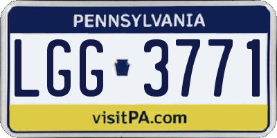 PA license plate LGG3771