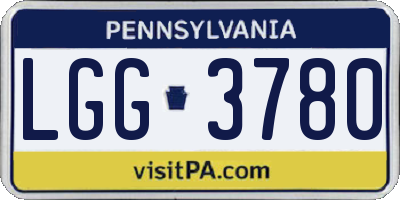 PA license plate LGG3780