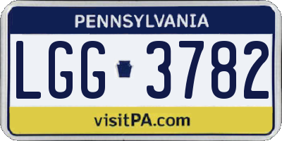 PA license plate LGG3782