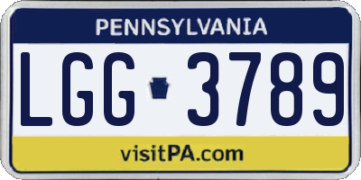 PA license plate LGG3789
