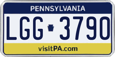 PA license plate LGG3790