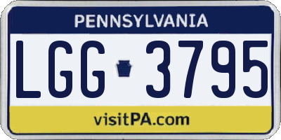 PA license plate LGG3795