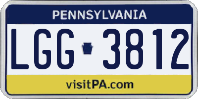 PA license plate LGG3812
