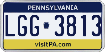PA license plate LGG3813