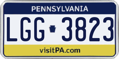 PA license plate LGG3823