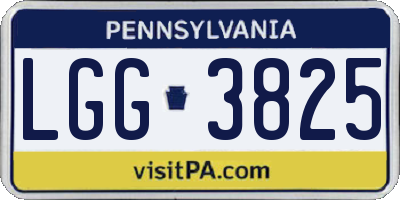 PA license plate LGG3825