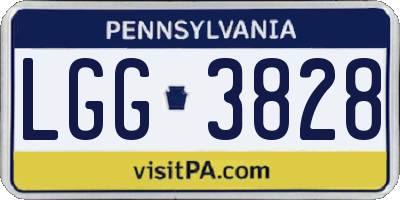 PA license plate LGG3828