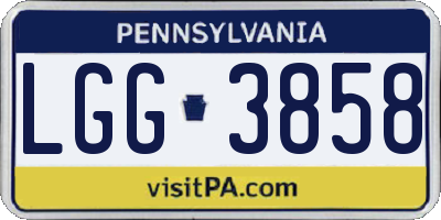 PA license plate LGG3858