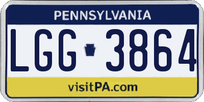 PA license plate LGG3864