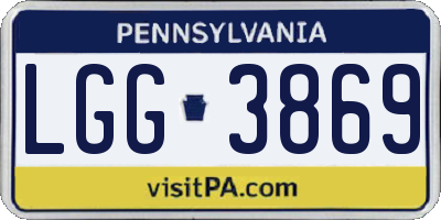 PA license plate LGG3869