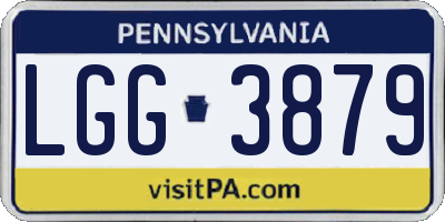 PA license plate LGG3879