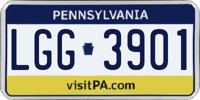 PA license plate LGG3901