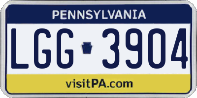 PA license plate LGG3904