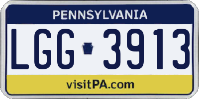 PA license plate LGG3913
