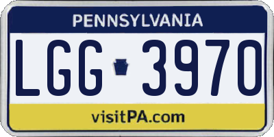 PA license plate LGG3970