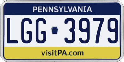 PA license plate LGG3979