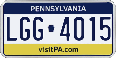 PA license plate LGG4015