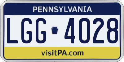 PA license plate LGG4028