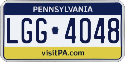 PA license plate LGG4048
