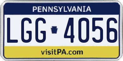 PA license plate LGG4056