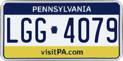 PA license plate LGG4079