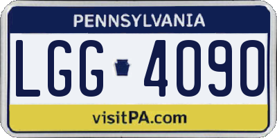 PA license plate LGG4090