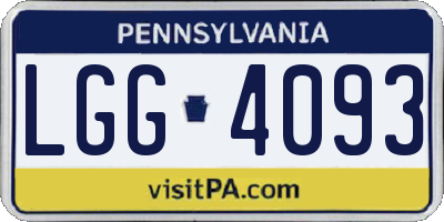 PA license plate LGG4093