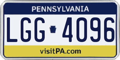 PA license plate LGG4096