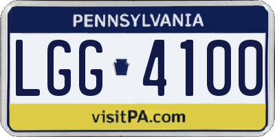 PA license plate LGG4100