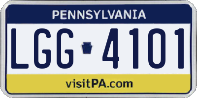 PA license plate LGG4101