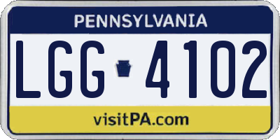 PA license plate LGG4102
