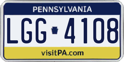 PA license plate LGG4108