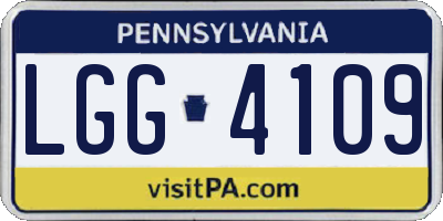 PA license plate LGG4109