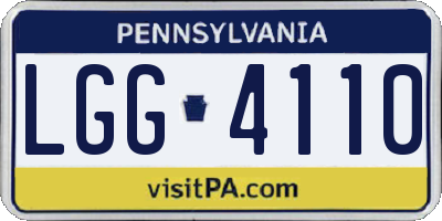PA license plate LGG4110