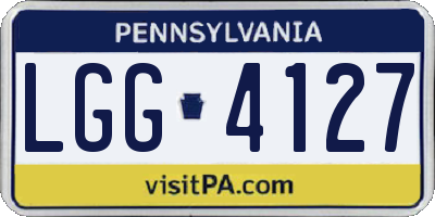 PA license plate LGG4127