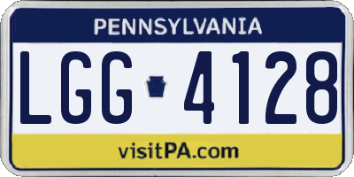 PA license plate LGG4128