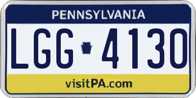 PA license plate LGG4130